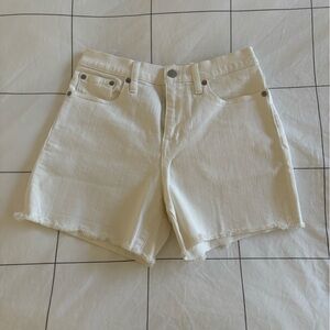 Madewell White Denim High-waisted Short